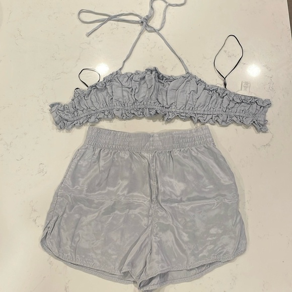 H&M Linen Blend Halter Top with Matching Bottoms Set - Picture 1 of 6